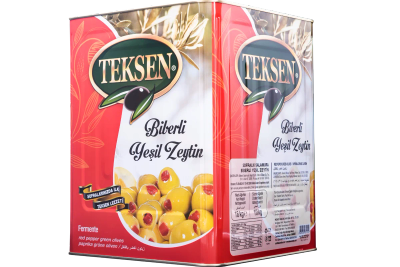 Teksen - Paprikával Töltött Zöld Olivabogyó - 10 kg