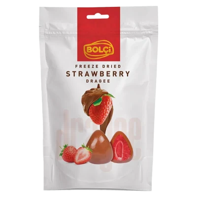Bolci tejcsokoládéval bevont eper 80g