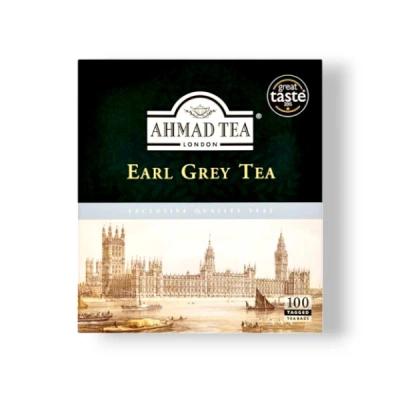 Ahmad Tea- filteres Earl grey tea- 100 db