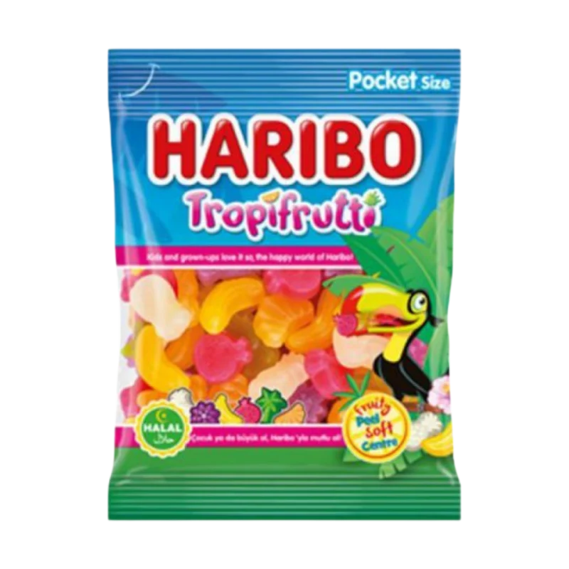 Haribo halal tropifrutti gumicukor - 100g