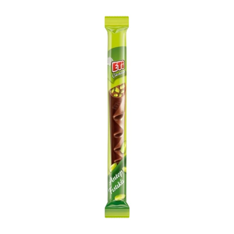 Eti Csokolade - tejcsokoládé , pisztáciával -34g