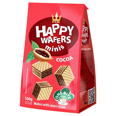 Happy waffers kakaókrémes ostya 100g