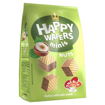 Happy waffers mogyorókrémes ostya 100g