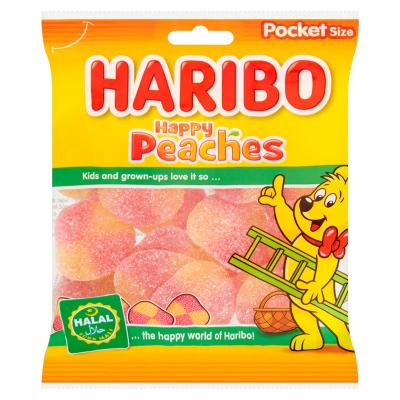 Haribo halal Peaches- gumicukor 100g