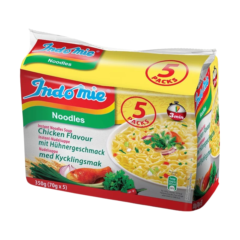Indomie Noodles - Csirke ízű instant leves - 5x70g