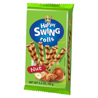 Happy waffers mogyorókrémes ostyarúd 150g